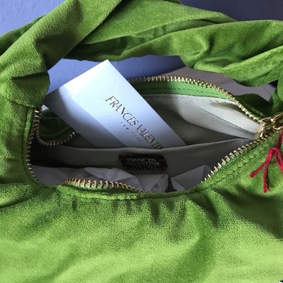 Francis Valentine green velvet Cece mini bag - Picture 5 of 8